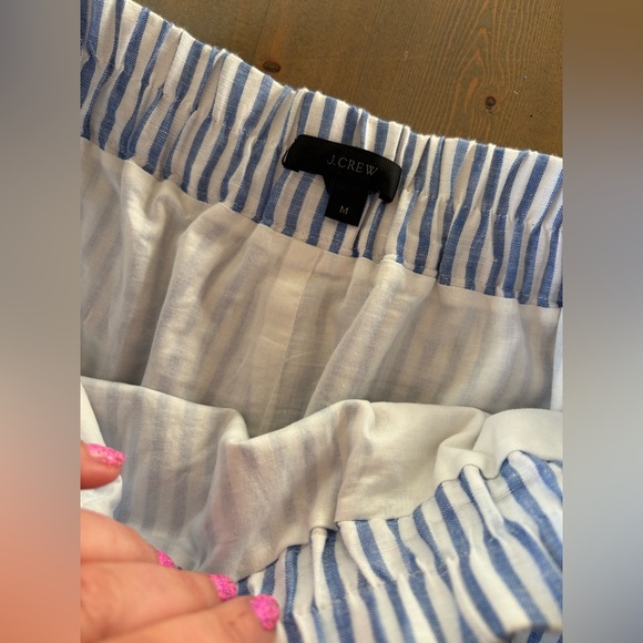 J. Crew Cotton Blue and White Skirt Size Medium - Picture 3 of 6